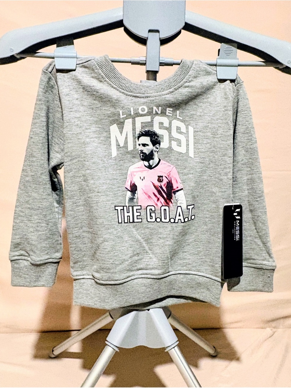 Messi Collection Toddler Gray “The G.O.A.T.” Sweatshirt